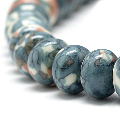 Synthetik Meer weißer Jade Perlen Stränge&nbsp;G-S257-4x6mm-13