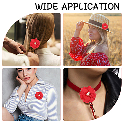 Полиэстер и сплав и акрил и АБС цветочные украшения аксессуары&nbsp;DIY-WH0588-78A