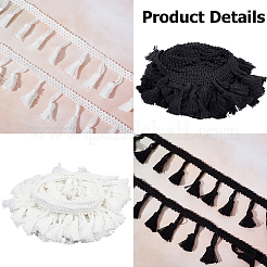 10 ярд 2-х видов хлопковой бахромы с кисточками&nbsp;OCOR-GF0002-90