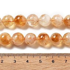 Нити из нагретых натуральных цитриновых бусин&nbsp;G-A262-A01-10mm