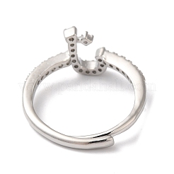 Стойка с покрытием из латуни с кубическим цирконием и арабскими буквами RJEW-S407-10P-14