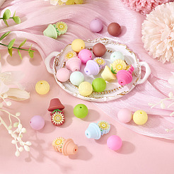 24шт 16 стиля силиконовые бусины&nbsp;SIL-TA0003-01