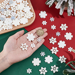 100 шт. 4 стиля рождественских непрозрачных и прозрачных смоляных кабошонов&nbsp;RESI-NB0002-15