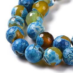 Бусы из натурального огненного агата с потрескиванием G-K166-06F-10mm-08