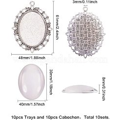 Овальная прозрачная крышка из кабошона DIY-PH0018-96AS