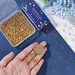 800 шт. 4 стиля соединительных колец из нержавеющей стали 304 STAS-SC0009-36