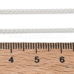 1.5mm真鍮製ウィートチェーンネックレス（女性用）  長持ちメッキ  銀  17.72~18.50インチ（45~47cm）&nbsp;KK-CBA4FD4-10S