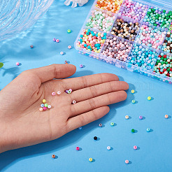 72 г 12 цвета непрозрачные акриловые бусины&nbsp;OACR-TA0003-91