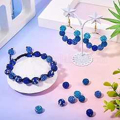 100 шт. 5 вида бусин из полимерной глины со стразами RB-TA0001-22B