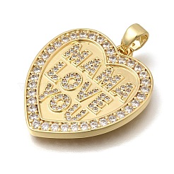 Pendenti in ottone con micro pavé di zirconi trasparenti per la festa della mamma&nbsp;KK-C255-36G