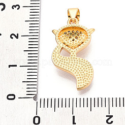 Латунные микропаве прозрачные подвески с фианитом&nbsp;KK-N268-15G