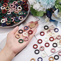 140 шт. 7-х цветные деревянные соединительные подвески&nbsp;WOOD-NB0002-21