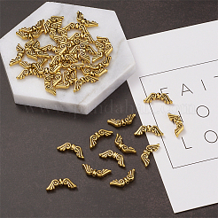 Сплавочные овальные бусины тибетского стиля  TIBEB-TAC0001-01AG