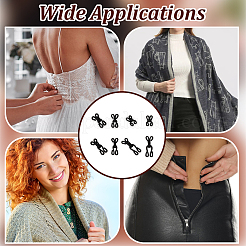 120bgas 4 styles agrafes en nylon et fer&nbsp;DIY-NB0016-10A
