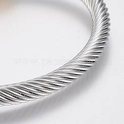 304ステンレススチールカフバングルトルクバングル  スカル  ゴールデン·ステンレス鋼色  55x63mm（2-1/8インチx2-1/2インチ）&nbsp;BJEW-H570-07GP