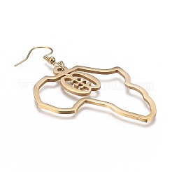 201 серьги-подвески из нержавеющей стали EJEW-O101-02G