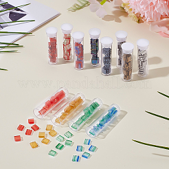 240 шт. 12-х цветные стеклянные бусины с тремя отверстиями SEED-ME0001-10D