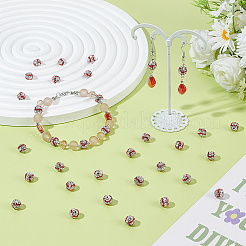 20 pieza de cuentas de rhinestone de arcilla polimérica hechas a mano&nbsp;CLAY-OC0001-12A
