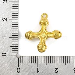 Подвески-кресты из натурального аметиста и нержавеющей стали 304&nbsp;STAS-H221-01G-07