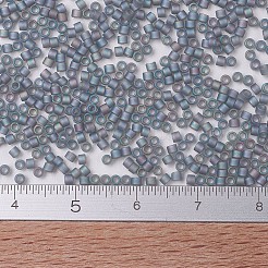 MIYUKIデリカビーズ  シリンダー  日本製シードビーズ  11/0  （db0863)マット透明グレーab  1.3x1.6mm  穴：0.8mm  約10000個/袋  50 G /袋&nbsp;SEED-X0054-DB0863