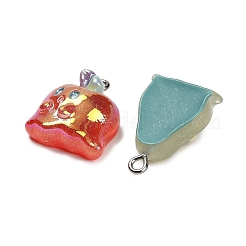Pendentifs en résine opaque à motif de fruits&nbsp;RESI-B047-09