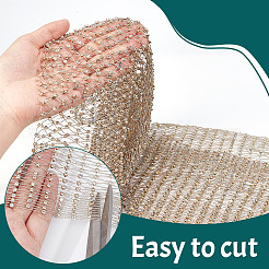 Polyester-Strassstoff&nbsp;DIY-WH0578-42B