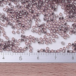 MIYUKIデリカビーズ  シリンダー  日本製シードビーズ  11/0  （db0146)シルバー裏地スモーキーアメジスト  1.3x1.6mm  穴：0.8mm  約2000PCS /ボトル  10 G /ボトル&nbsp;SEED-JP0008-DB0146