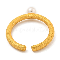 Кольцо-манжета круглой формы с жемчугом-ракушкой RJEW-Z036-04G