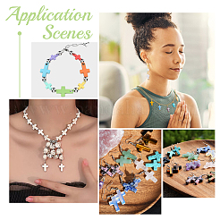 150шт 15 цвета непрозрачные акриловые подвески PALLOY-UN00013