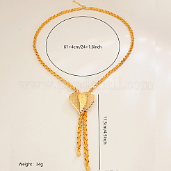 Модные латунные ожерелья-лариаты с кисточками в форме сердца для женщин YD9699