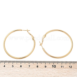 Boucles d'oreilles créoles en acier inoxydable 201&nbsp;EJEW-F188-24G-B