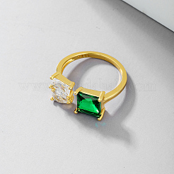 Женское серебряное кольцо с цветным цирконием IF0840