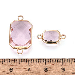 Латунь со стеклянными звеньями/соединительными подвесками&nbsp;GLAA-T027-11