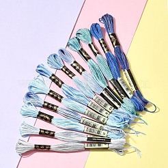 12 моток 12 цвета 6-слойная полиэфирная мулине для вышивания&nbsp;OCOR-FS0001-01A-01