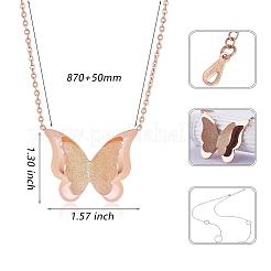 Collar de cadena larga con colgante de mariposa&nbsp;JN1101A