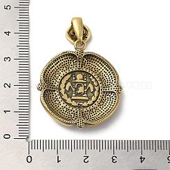 Латунь с фианитами и подвесками из эмали&nbsp;KK-Z033-06AS