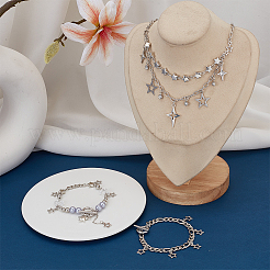 Звездный сплав многослойные ожерелья и железные цепи браслеты с подвесками комплекты ювелирных изделий&nbsp;SJEW-SC0001-05