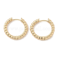 Латунные серьги обруча EJEW-D320-22G