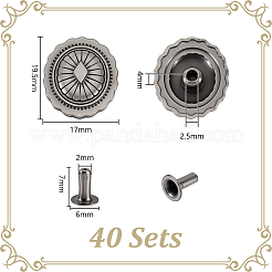 40 комплект декоративных заклепок из сплава&nbsp;DIY-GA0008-93