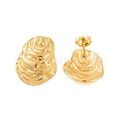 Pendientes de botón de acero inoxidable 304 con revestimiento iónico (IP) para mujer&nbsp;EJEW-P279-40G