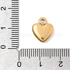 304ステンレスペンダント  ゴールドカラー  ハートチャーム  12.5x10.5x4.5mm  穴：2mm&nbsp;STAS-P450-05B-G