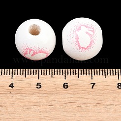 Gedruckte europäische Holzperlen&nbsp;WOOD-G029-03C
