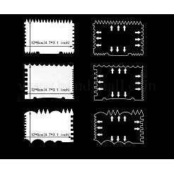 Пластиковый скребок для разглаживания торта большой гребень для торта CELT-PW0001-058