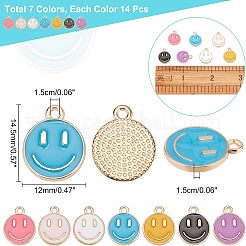 98 шт. 7 цвета из легкого золотого сплава с эмалью&nbsp;ENAM-FH0001-28