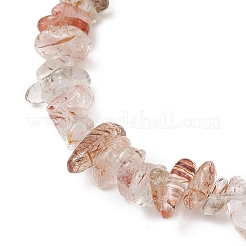 Браслеты из натурального черного золота с рутиловым кварцем и бусинами для мужчин и женщин BJEW-JB11892