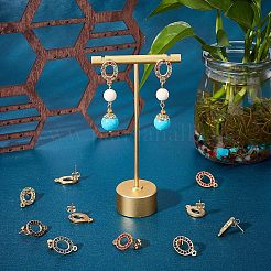 12 pieza de accesorios para pendientes de acero inoxidable 304 de 6 colores&nbsp;STAS-UN0031-75