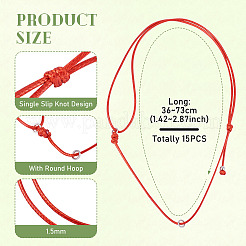 Воском ожерелья шнура полиэстер&nbsp;NJEW-TAC0022-01