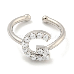 Латунные открытые манжеты для женщин RJEW-F162-01P-G