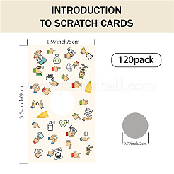 120 лист прямоугольных скретч-карт с покрытием из пленки DIY-CP0006-92M