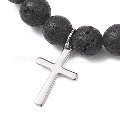 Бусины из натуральной лавы&nbsp;BJEW-JB13252-01